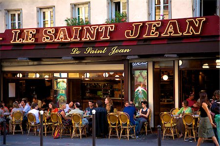 Restaurant in Montmartre, Paris, France, Europe Foto de stock - Con derechos protegidos, Código: 841-07081212