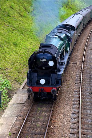 rail engine photos - Steam train on Bluebell Railway, Horsted Keynes, West Sussex, England, United Kingdom, Europe Stock Photo - Rights-Managed, Code: 841-07081231