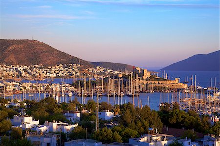 Bodrum Harbour and The Castle of St. Peter, Bodrum, Bodrum Peninsula, Anatolia, Turkey, Asia Minor, Eurasia Stock Photo - Rights-Managed, Code: 841-07081272