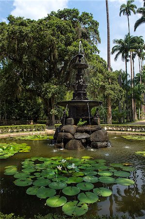 Fountain of the Muses, Rio de Janeiro Botanical Gardens, Rio de Janeiro, Brazil, South America Stock Photo - Rights-Managed, Code: 841-07081360