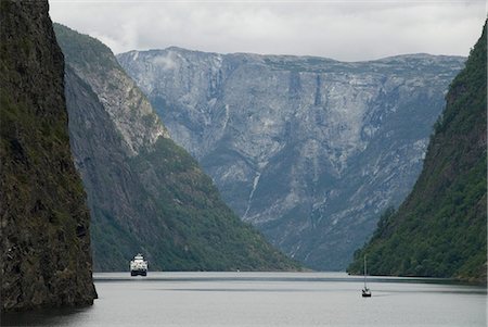 sognefjord - Naeroyfjord, Sognefjord, Norway, Scandinavia, Europe Foto de stock - Con derechos protegidos, Código: 841-07081554