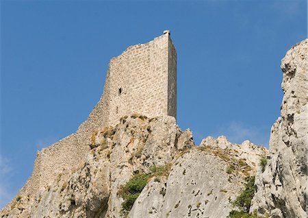 simsearch:400-04518981,k - Chateau de Peyrepertuse, a Cathar castle, Languedoc, France, Europe Photographie de stock - Rights-Managed, Code: 841-07081562