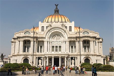 Palacio de Belles Artes and Torre Latinoamericana, Mexico City, Mexico, North America Foto de stock - Con derechos protegidos, Código: 841-07081587