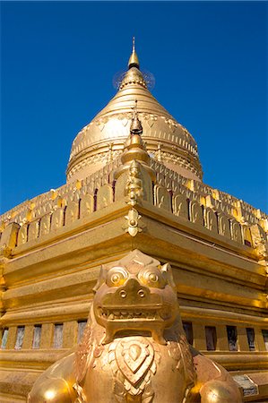 Shwezigon Paya, Nyaung U, Bagan, Myanmar (Burma), Asia Fotografie stock - Rights-Managed, Codice: 841-07081595