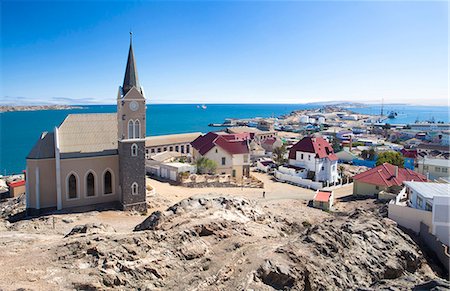 simsearch:841-06341694,k - View of Felsenkirche (church) and the coastal town of Luderitz with its colourful Germanic architecture, Namibia, Africa Foto de stock - Con derechos protegidos, Código: 841-07081770