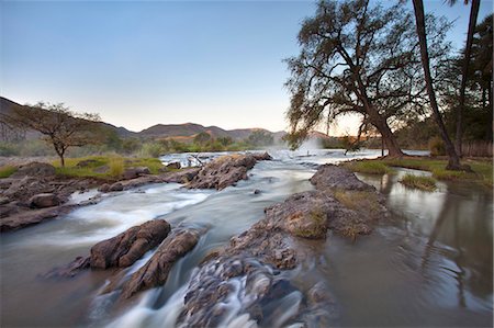 river trees - Kunene River which forms the border between Namibia and Angola, near Epupa Falls, Kunene Region (formerly Kaokoland), Namibia, Africa Stock Photo - Rights-Managed, Code: 841-07081791