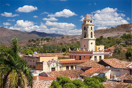 simsearch:841-07523233,k - View over pantiled rooftops of the town towards the belltower of The Convento de San Francisco de Asis, Trinidad, UNESCO World Heritage Site, Cuba, West Indies, Central America Stock Photo - Rights-Managed, Code: 841-07081831