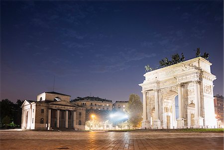 simsearch:841-07084139,k - Arco della Pace, Milan, Lombardy, Italy, Europe Foto de stock - Direito Controlado, Número: 841-07082130