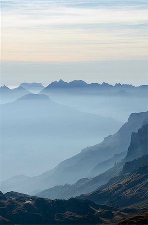 Mountain silhouette, Chamonix, Haute-Savoie, French Alps, France, Europe Foto de stock - Con derechos protegidos, Código: 841-07082144