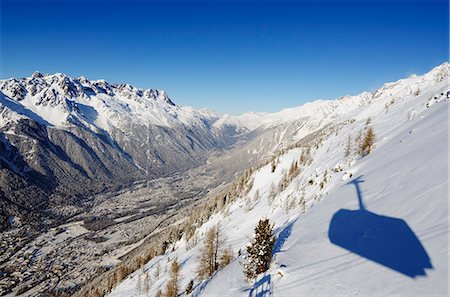 View from Aiguille du Midi cable car, Chamonix, Haute-Savoie, French Alps, France, Europe Stock Photo - Rights-Managed, Code: 841-07082150