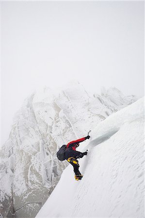 Ice climbing on Aiguille du Midi, Chamonix, Haute-Savoie, French Alps, France, Europe Photographie de stock - Rights-Managed, Code: 841-07082191