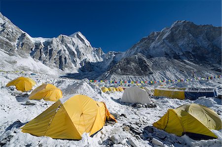 Tents at Everest Base Camp, Solu Khumbu Everest Region, Sagarmatha National Park, UNESCO World Heritage Site, Nepal, Himalayas, Asia Photographie de stock - Rights-Managed, Code: 841-07082206