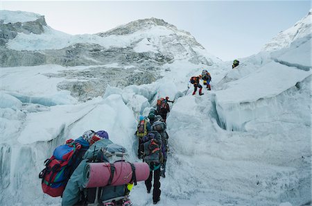 escalade de montagne - The Khumbu icefall on Mount Everest, Solu Khumbu Everest Region, Sagarmatha National Park, UNESCO World Heritage Site, Nepal, Himalayas, Asia Photographie de stock - Rights-Managed, Code: 841-07082217