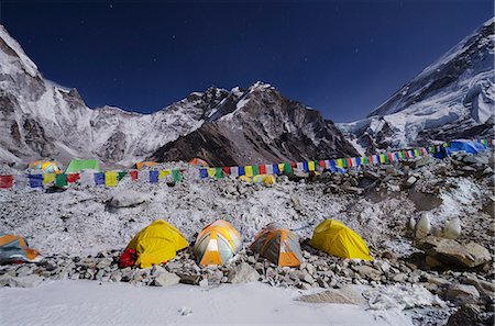 Tents at Everest Base Camp, Solu Khumbu Everest Region, Sagarmatha National Park, UNESCO World Heritage Site, Nepal, Himalayas, Asia Stock Photo - Rights-Managed, Code: 841-07082213