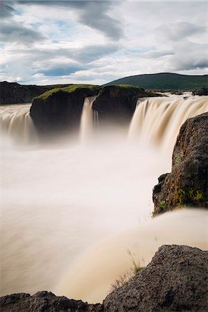 Godafoss waterfall, Northern Region, Iceland, Polar Regions Stockbilder - Lizenzpflichtiges, Bildnummer: 841-07082242