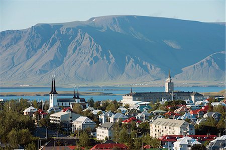 City view, Reykjavik, Iceland, Polar Regions Photographie de stock - Rights-Managed, Code: 841-07082258