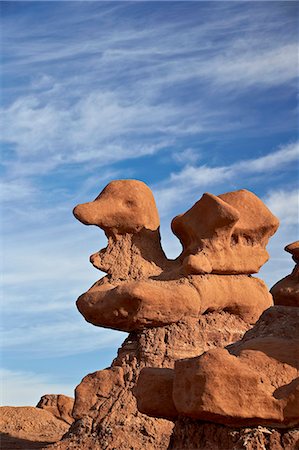 formation rocheuse - Hoodoo shaped like a duck, Goblin Valley State Park, Utah, United States of America, North America Photographie de stock - Rights-Managed, Code: 841-07082483