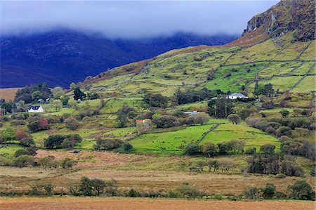 Mountains and rural landscape, Leenane, County Mayo, Connaught (Connacht), Republic of Ireland, Europe Foto de stock - Con derechos protegidos, Código: 841-07082568