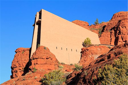 simsearch:841-08421454,k - Chapel of the Holy Cross, Sedona, Arizona, United States of America, North America Fotografie stock - Rights-Managed, Codice: 841-07082609