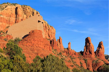 sedona usa not building not people not city not cityscape - Chapel of the Holy Cross, Sedona, Arizona, United States of America, North America Stock Photo - Rights-Managed, Code: 841-07082620