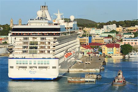 st john's - Cruise ship in St. John's Harbour, Antigua, Antigua and Barbuda, Leeward Islands, West Indies, Caribbean, Central America Photographie de stock - Rights-Managed, Code: 841-07082639