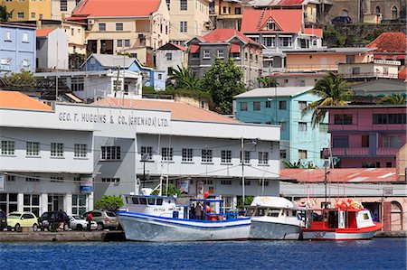 Fishing boats in The Carenage, St. Georges, Grenada, Windward Islands, West Indies, Caribbean, Central America Foto de stock - Con derechos protegidos, Código: 841-07082690