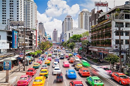 Traffic congestion in Central Bangkok, Thailand, Southeast Asia, Asia Stock Photo - Rights-Managed, Code: 841-07082716