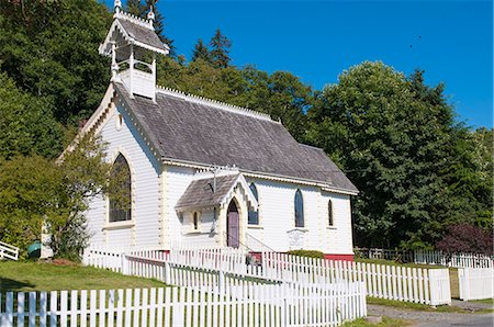 Historic Anglican Church, Alert Bay, British Columbia, Canada, North America Stockbilder - Lizenzpflichtiges, Bildnummer: 841-07082749