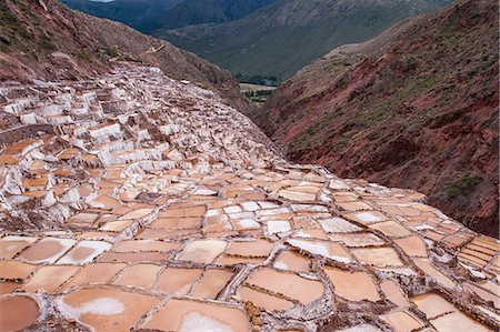sacred valley of the incas - Salt pans (mines) at Maras, Sacred Valley, Peru, South America Stock Photo - Rights-Managed, Code: 841-07082870