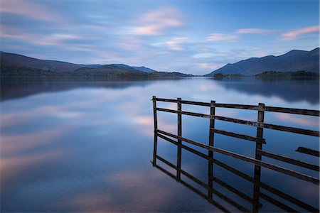 placid lake - Tranquil Derwent Water at dusk, Lake District National Park, Cumbria, England, United Kingdom, Europe Stock Photo - Rights-Managed, Code: 841-07082954