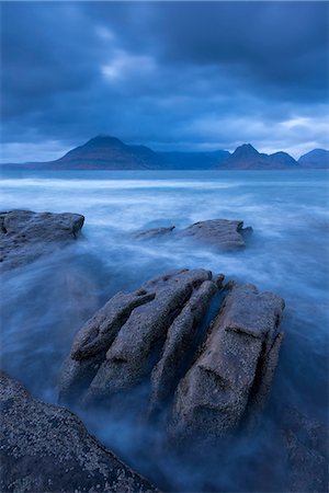 The Cuillin mountains from the shores of Elgol, Isle of Skye, Inner Hebrides, Scotland, United Kingdom, Europe Stock Photo - Rights-Managed, Code: 841-07082963