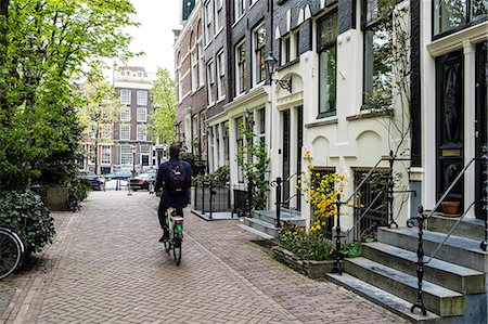 Canalside houses, Amsterdam, Netherlands, Europe Stock Photo - Rights-Managed, Code: 841-07083134