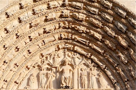 The Last Judgement, Western portal, Bourges Cathedral, UNESCO World Heritage Site, Cher, Centre, France, Europe Stock Photo - Rights-Managed, Code: 841-07083326