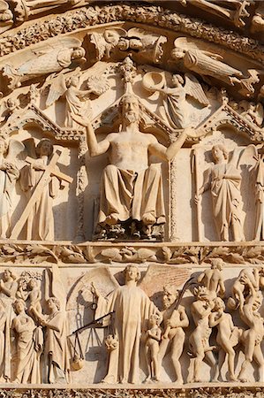 The Last Judgement, Western portal, Bourges Cathedral, UNESCO World Heritage Site, Cher, Centre, France, Europe Stock Photo - Rights-Managed, Code: 841-07083327