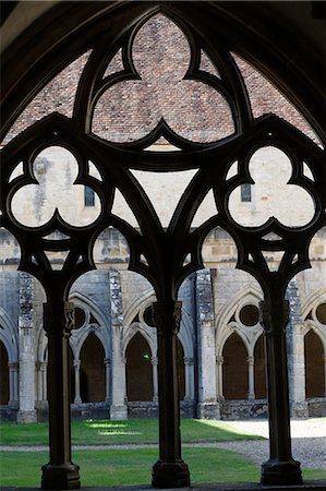 The Cloister, The Cistercian Abbey of Noirlac, Bruere-Allichamps, Cher, Centre, France, Europe Stock Photo - Rights-Managed, Code: 841-07083330