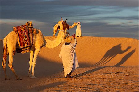 desert people - Camel drivers meeting in the Sahara, Douz, Kebili, Tunisia, North Africa, Africa Stock Photo - Rights-Managed, Code: 841-07083353