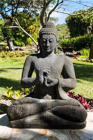 federación de st kitts y nevis - Buddhist statues in the Botanical gardens in Nevis island, St. Kitts and Nevis, Caribbean Foto de stock - Con derechos protegidos, Código: 841-07083392