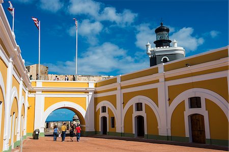 puerto rico - Castle San Felipe del Morro, UNESCO World Heritage Site, San Juan, Puerto Rico, West Indies, Caribbean, Central America Foto de stock - Con derechos protegidos, Código: 841-07083440