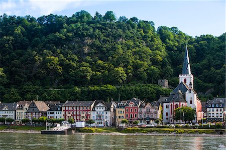 rhine valley - Village of Bacharach in the Rhine valley, Rhineland-Palatinate, Germany, Europe Stockbilder - Lizenzpflichtiges, Bildnummer: 841-07083484