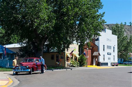 The town of Medora in the Roosevelt National Park, North Dakota, United States of America, North America Stock Photo - Rights-Managed, Code: 841-07083527