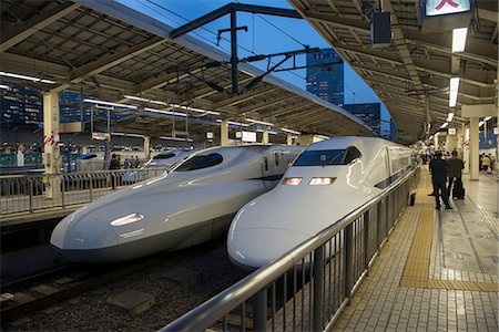 railroad station platform - Shinkanzen train station in Tokyo, Japan, Asia Stock Photo - Rights-Managed, Code: 841-07083638