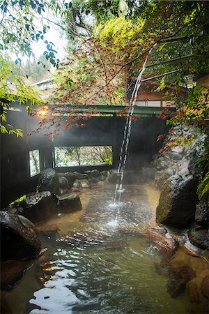 swimming pool with running water - Kurokawa onsen, public spa, Kyushu, Japan, Asia Stock Photo - Rights-Managed, Code: 841-07083669