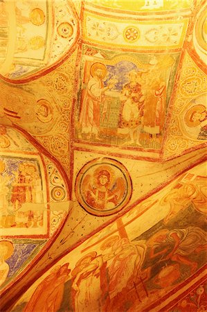 painting in interior - Ninth-century Christian frescoes, crypt ceiling, the Basilica of Santa Maria Assunta, Aquileia, Friuli-Venezia Giulia, Italy, Europe Stock Photo - Rights-Managed, Code: 841-07083771