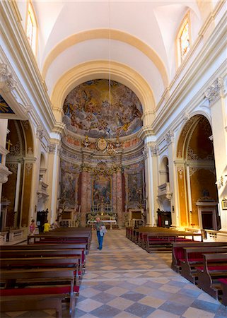 dubrovnik - Jesuit Church of St. Ignatius of Loyola, Old Town (Stari Grad), Dubrovnik, Dalmatia, Croatia, Europe Fotografie stock - Rights-Managed, Codice: 841-07083819