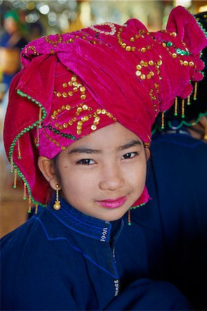 Young woman of the Pa-O ethnic group, Inle Lake, Shan State, Myanmar (Burma), Asia Stock Photo - Rights-Managed, Code: 841-07083851