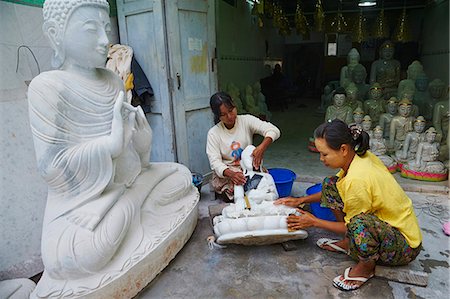 Marble carving, Mandalay, Myanmar (Burma), Asia Stock Photo - Rights-Managed, Code: 841-07083862