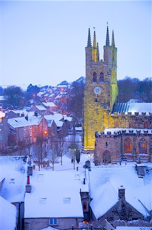 Cathedral of the Peak in snow, Tideswell, Peak District National Park, Derbyshire, England, United Kingdom, Europe Foto de stock - Con derechos protegidos, Código: 841-07083900