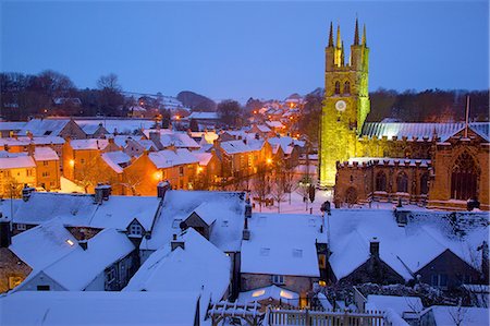 Cathedral of the Peak in snow, Tideswell, Peak District National Park, Derbyshire, England, United Kingdom, Europe Stock Photo - Rights-Managed, Code: 841-07083901