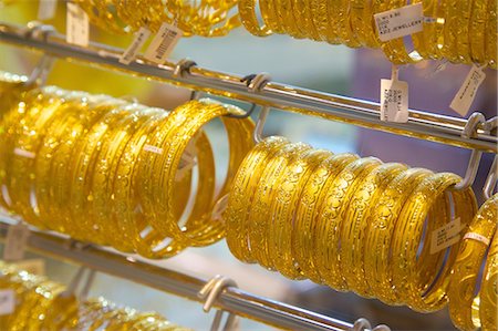 Gold jewellery, Gold Souk, Abu Dhabi, United Arab Emirates, Middle East Stock Photo - Rights-Managed, Code: 841-07083957