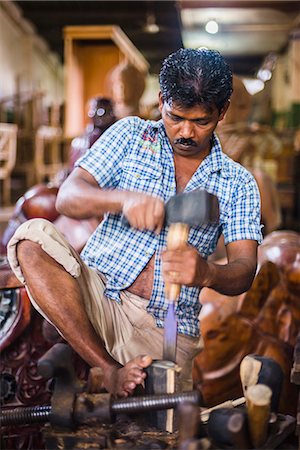 Carpenter working at the Ancient City of Polonnaruwa, Cultural Triangle, Sri Lanka, Asia Stock Photo - Rights-Managed, Code: 841-07204273